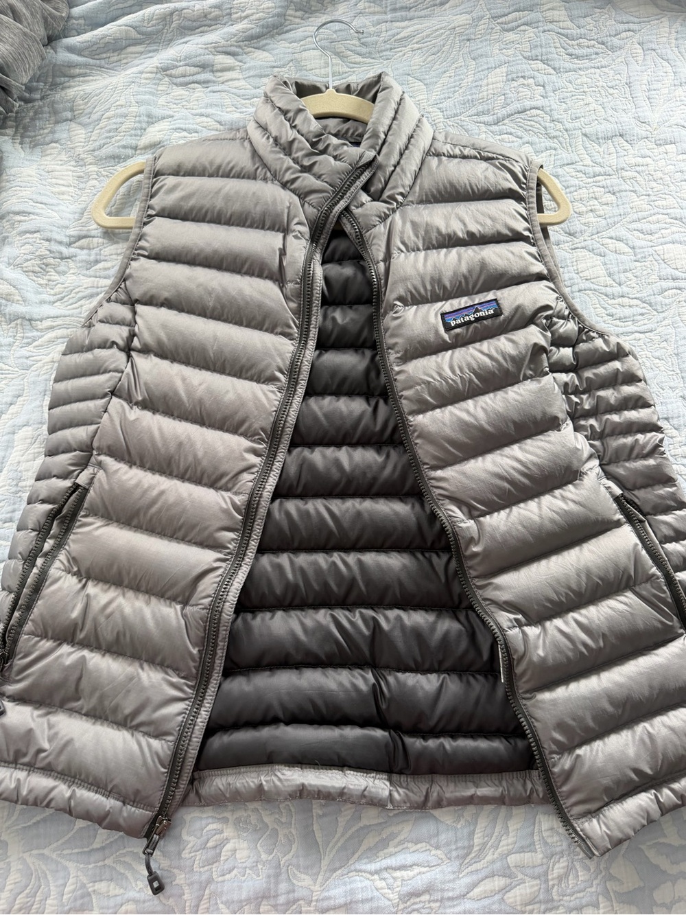 Patagonia Kids Silver Gray Packable Down Vest